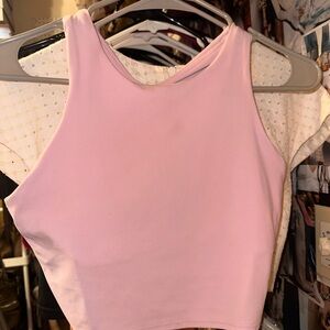 Athleta soft pink crop tank